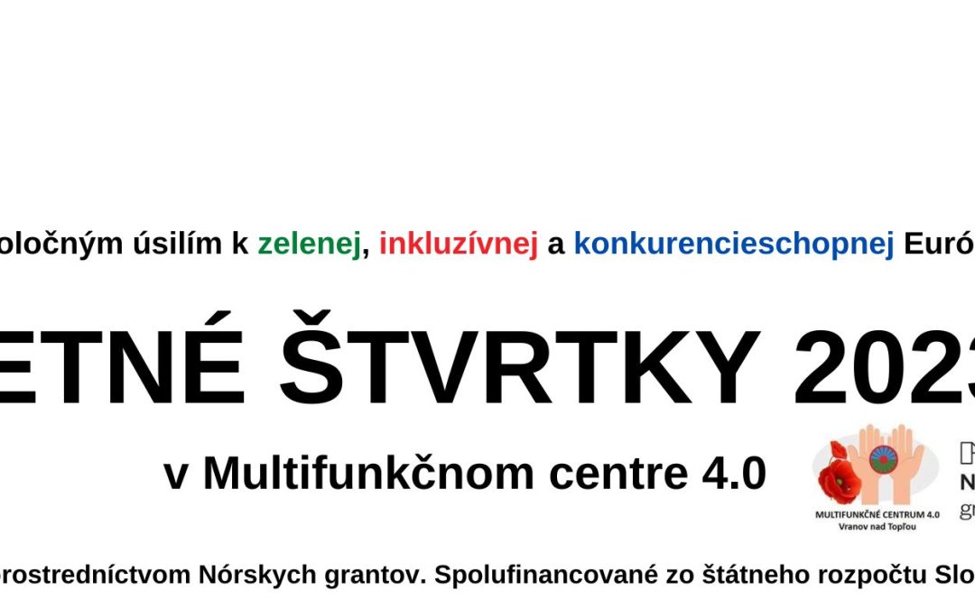 Letné štvrtky 2023 v Multifunkčnom centre 4.0